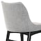 Armen Living Azalea Gray Fabric and Black Wood Dining Side Chairs, PK2 LCAZSIBLGR - alternate 7